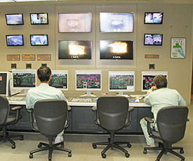 ■ Monitoring from the central control room